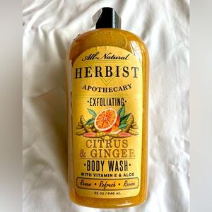 HERBIST APOTHECARY EXFOLIATING CITRUS & GINGER BODY WASH 32 OZ